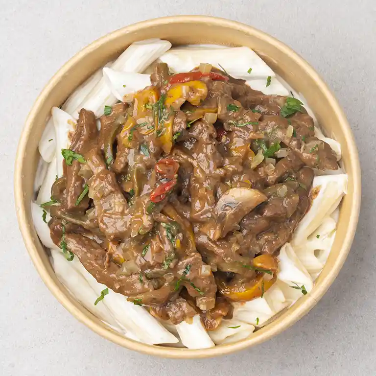 Beef Stroganoff with Penne Pasta